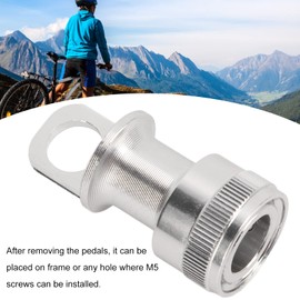 Pedal Quick Release Buckle, Quick Release Pedal Buckle Holder for Brompton Folding Bike Portable Frame Mounting Fixing Adapter(Silvery)