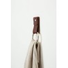 KEYAIIRA - Small Wide Leather Wall Hook, steel towel ring