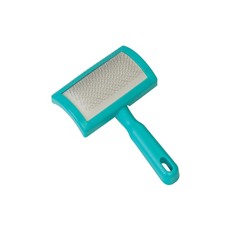 Weaver Livestock Self Cleaning Slicker Brush, Teal, Model Number: 69-6002-TE
