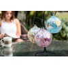 Hanging Glass Friendship Ball 10cm diameter , Pink