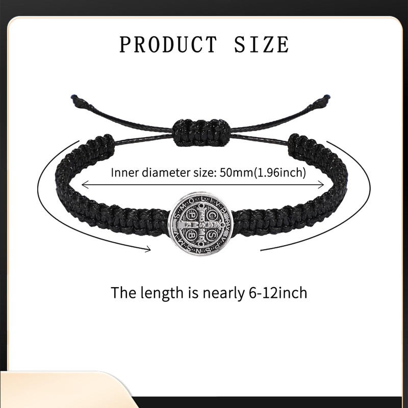 MESARCH 6 Pieces Religious Protection Bracelet Catholic Virgen De Guadalupe