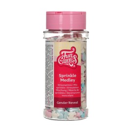 FunCakes Sprinkle Medley Gender Reveal: Decorazioni di Zucchero, Sapore Delizioso, Ottime per Decorare Torte, Cupcake e Biscotti, Sprinkle Mix. 65 g.