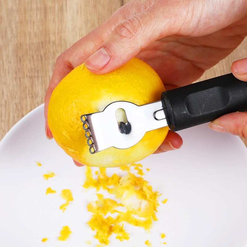Ouligay Lemon Zester Tool,Channel Knife,Lemon Peeler,Lemon Bar Tools,Stainless Steel Bartender