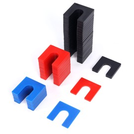 Atesilor 60 Pcs Plastic Auto Lift Installation Leveling Shim Kit for 2 Post 4 Post Car Lift Leveling Installation, 4/5" Opening Shims Fit for 3/4" Anchor Bolt (1/16” Blue, 1/8” Red, 1/4” Black)