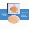 Pure Himalayan Salt Works Flat Oval Massage Stone, Pink Crystal