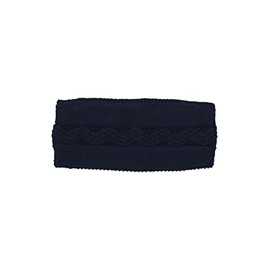 Sterntaler Baby Girl Headband Baby GOTS Knitted Cable Knit Winter Headband - Baby Headband - Lined with Jersey (Organic) - Navy, 53, navy