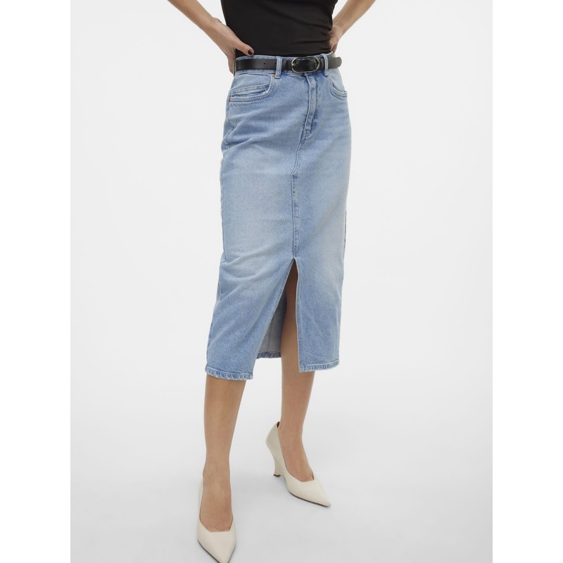 VERO MODA Female Denim Skirt VMVERI High Waist Long Skirt,