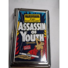 Assassin Of Youth Cig & Joint Storage  Case With Built in Butane Lighter