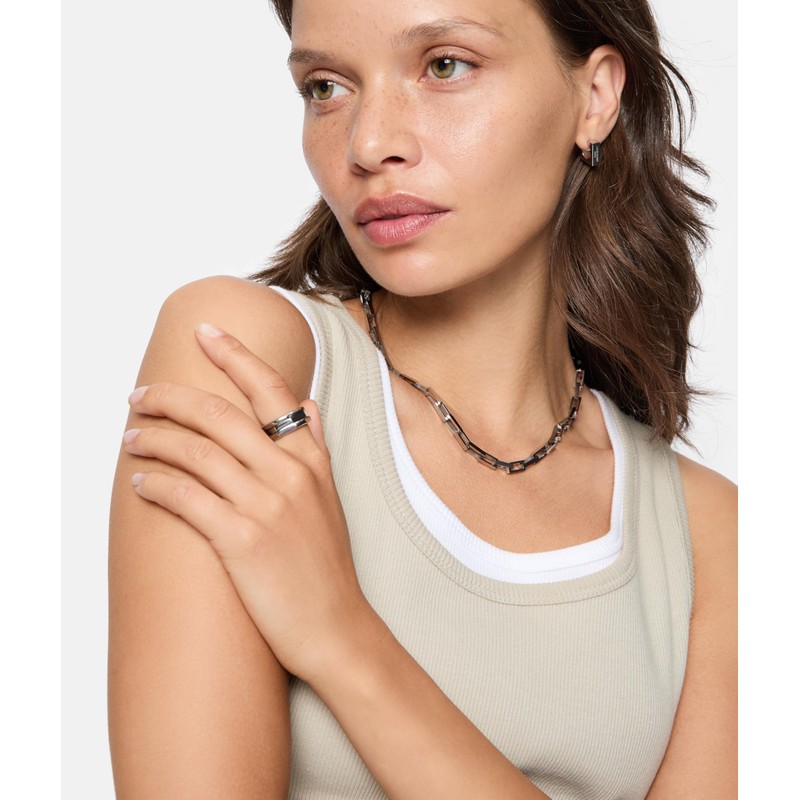 Liebeskind Berlin Creole Earrings 1.2 cm Stainless Steel, Stainless Steel,