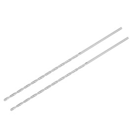 uxcell HSS(High Speed Steel) Extra Long Twist Drill Bits, 2.5mm Drill Diameter 160mm Length for Hardened Metal Woodwork Plastic Aluminum Alloy 2 Pcs