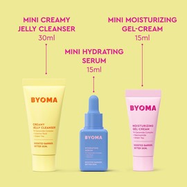 BYOMA Grehge ating Starter Kit - Mini Cleanser 30ml, Mini Light Cream 15ml + Mini Hydrating Serum 15ml