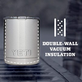 YETI Rambler 10 oz Lowball, Vacuum Insulated, Stainless Steel with Standard Lid
