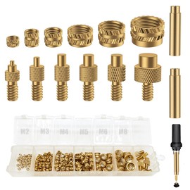 Gewindeeinsätze Lötspitzen Set,100 Stück Lötspitzen Gewindeeinsatz Set,Gewindeeinsatz 3D Druck,Threaded Inserts,Gewindeeinsätze M2/M3/M4/M5/M6/M8 für Kunststoffteile für 3D-Drucker Teile Lötspitzen
