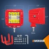 Nilight LED Light Pods 2PCS 42W 3Inch Triple Row Spot