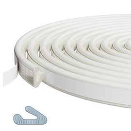 Weather Stripping Door Seal Strip for Door Frame,Window Insulation for Winter,Exterior Doors Soundproofing Gap Filler,Window Sealer Weather Stripping,Foam Windows Draft Stopper (White,33Ft)