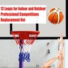2 Pack Heavy Duty 12 Loops Basketball Net, Red/White/Blue Basketball