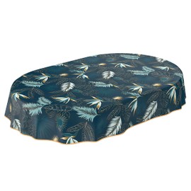 Anro Washable Oilcloth, Wax Tablecloth, Marble Grey