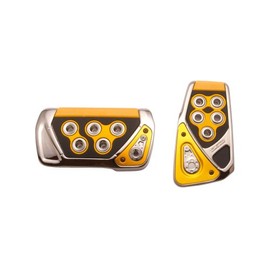 Car Mate Razo RP101YEA GT SPEC Yellow Small Automatic Transmission Pedal Set - 2 Piece