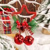 2 adornos colgantes de campana de Navidad para decoración del