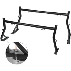 Non-Drilling Truck Rack, Heavy Duty Steel Extendable Truck Bed Ladder Rack, Fit for 52" to 71" Wide Truck Bed, 800 lb. Capacity