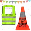 Giftota Original 50th Birthday Gift 2pcs, Safety Cone and Vest