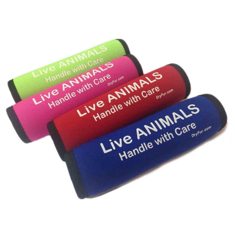 DryFur Pet Carrier Comfort Grips - Live Animals (Red)
