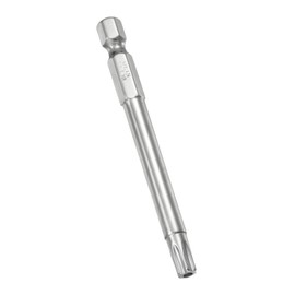 TA-VIGOR 1 x T30 Torx Head Screwdriver Bits, 1/4" Hex Shank 75mm Long Magnetic Tamper Proof Star S2 Steel Security Torx Bits with Hole for Impact Driver Drill