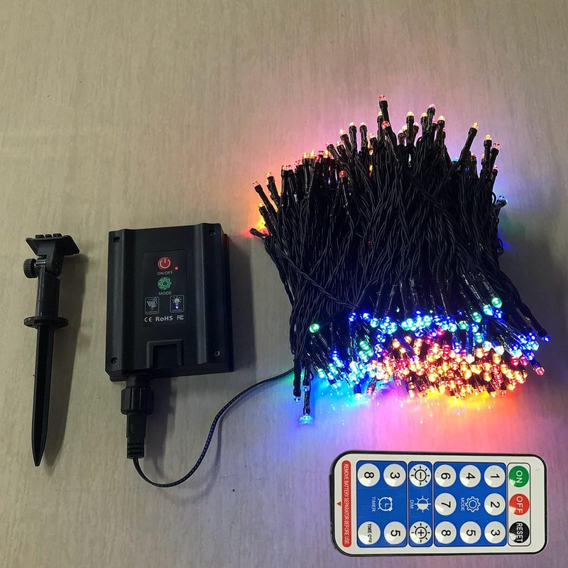 RunQiao Solar Fairy String Lights Outdoor Garden Waterproof 164ft/ 50m