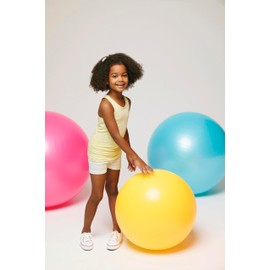 Lilax Girls' Basic Solid Soft Dance Short for Gymnastics or Under Skirts (4T, Cream)