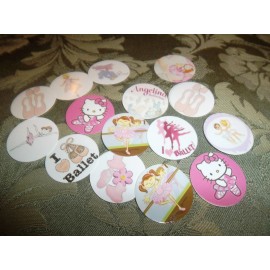 Unbranded Pre Cut One Inch I LOVE BALLET FREE SHIP - 15 Bottle Cap Images