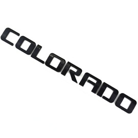 Aimoll 3pcs Colorado Letters Emblems,3D Decal Badges Glossy for Gm Silverado (Black)