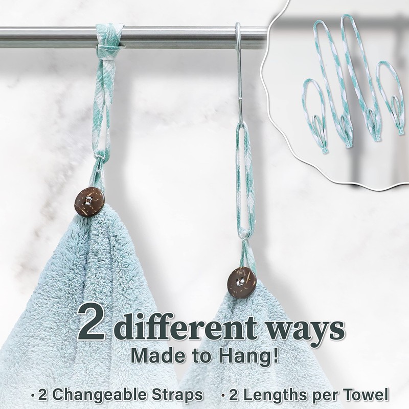 myHomeBody Hand Towels for Bathroom, Kitchen Hand Towels with Hanging