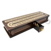 Continuous Cribbage Board/Box Inlaid in Rosewood/Maple 12" - 3 Tracks