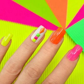 Temeloko Solid color bright square wear nails fake nail manicure patch 24 Fake Nails