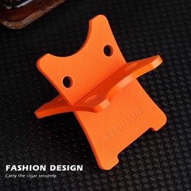 KEENSUN G10 Foldable Cigar Holder, Orange Detachable Cigar Stand, Portable Cigar Travel Stand Rest, Comes with Luxurious Packaging is a Great Gift for Cigar Lovers