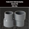 TOP-VIGOR 2pcs PVC DWV Reducer Coupling Schedule 40 Grey 32mm