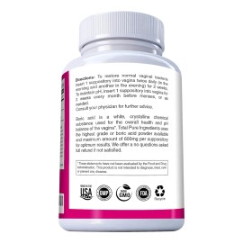 Pure Plant Home Boric Acid Suppositories Nature's Harmony...