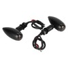 Retro Bullet Motorcycle Taillights Brake Turn Signal Light Indicator Black
