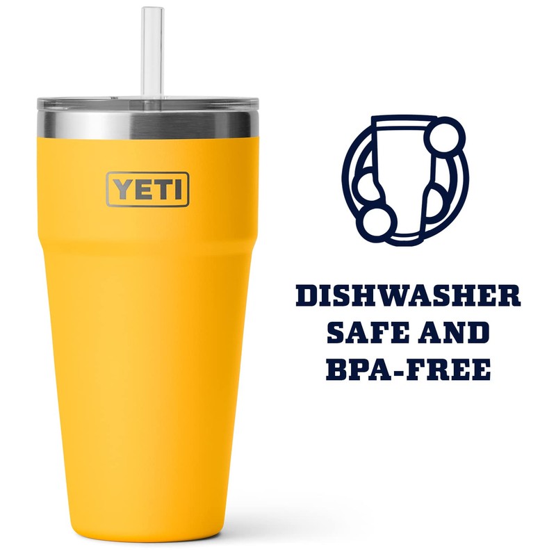 YETI Rambler 26 oz Straw Cup, Vacuum Insulated, Stainless Steel