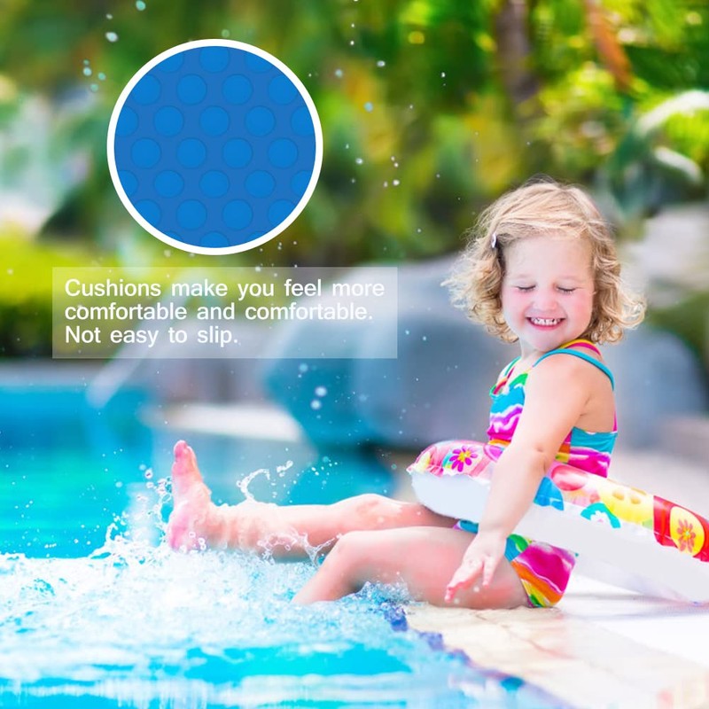 YESEEM Large Swimming Pool Ladder Mat, 15"x39" Protective Non-Slip Pool