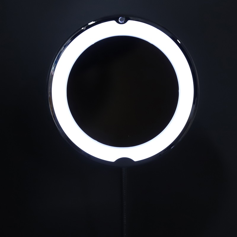 8 Inch Suction Cup Makeup Mirror 10X with LED White