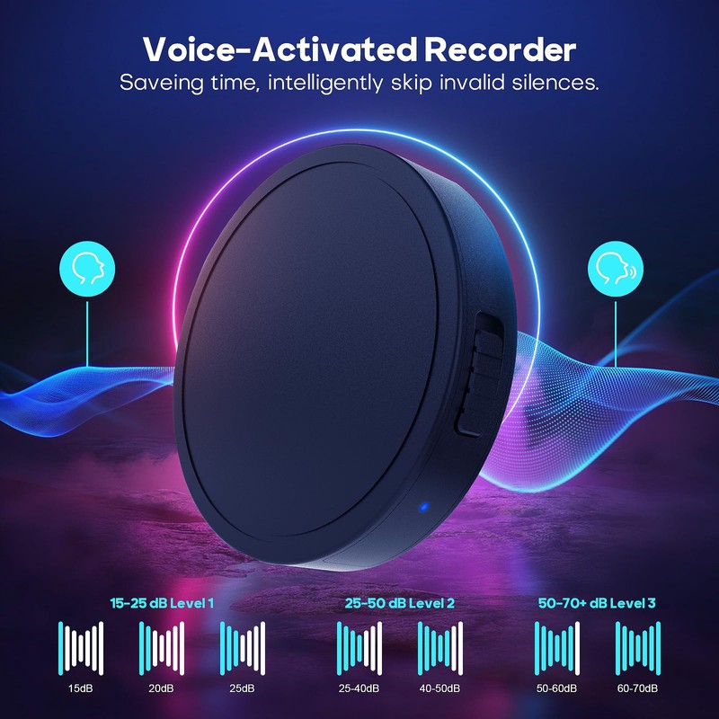 128G (1600 Hour) Magnetic Voice Activated Recorder - Nanezan Recording