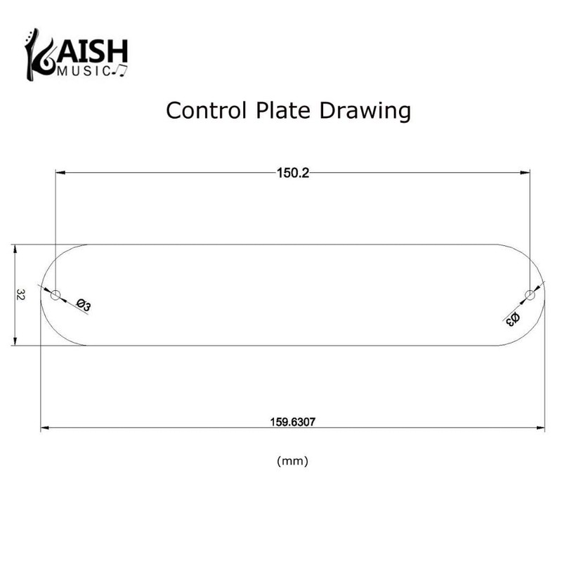 KAISH 32mm Metal Blank Control Plate No Hole Aluminum Anodized