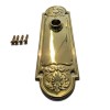 Refined antique style door trim escutcheon plate in the Polished