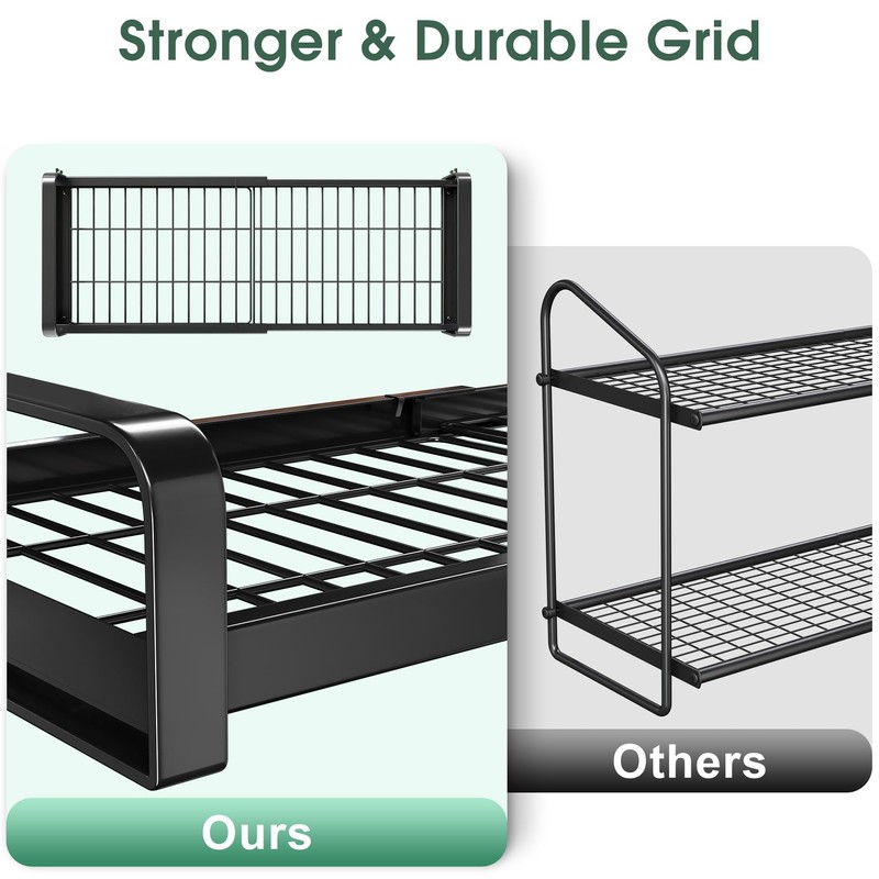 19"- 30" Expandable Hanging Pot Rack, 2 Tier Heavy Duty