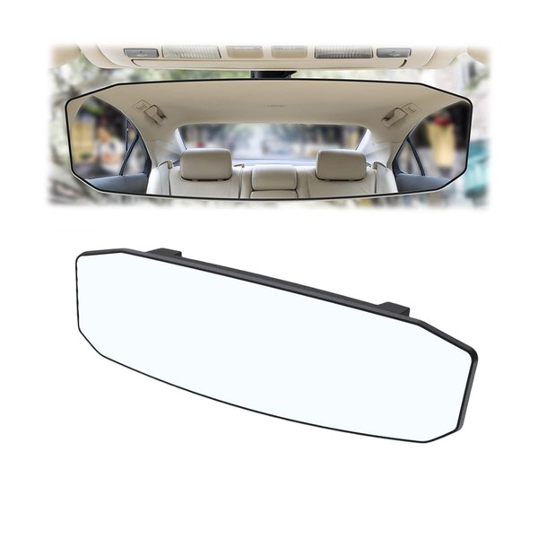 8sanlione Car Rear View Mirror, 12 Inch Car Interior Panoramic