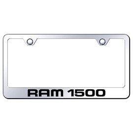 Au-TOMOTIVE GOLD Laser Etched Logo Stainless Steel License Plate Frame for Dodge Ram 1500 (Chrome)