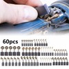 60Pcs Electric Motor Carbon Brushes, 10 Different Sizes Motor Carbon