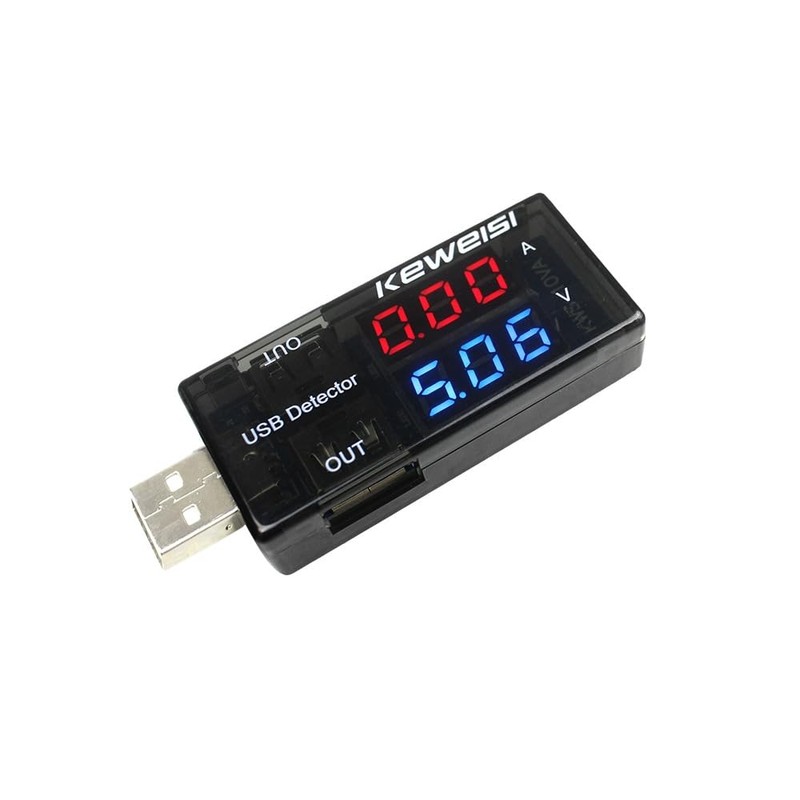 1pc Black USB Power Current Meter,3-9V 0-5A Voltage Tester Multimeter,LCD