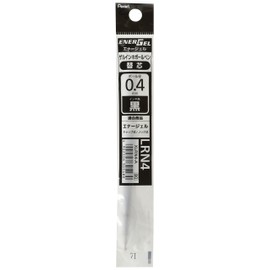Pentel Gel Ballpoint Pen Refill for Energel Black Ink, 0.4mm Point (XLRN4-A)
